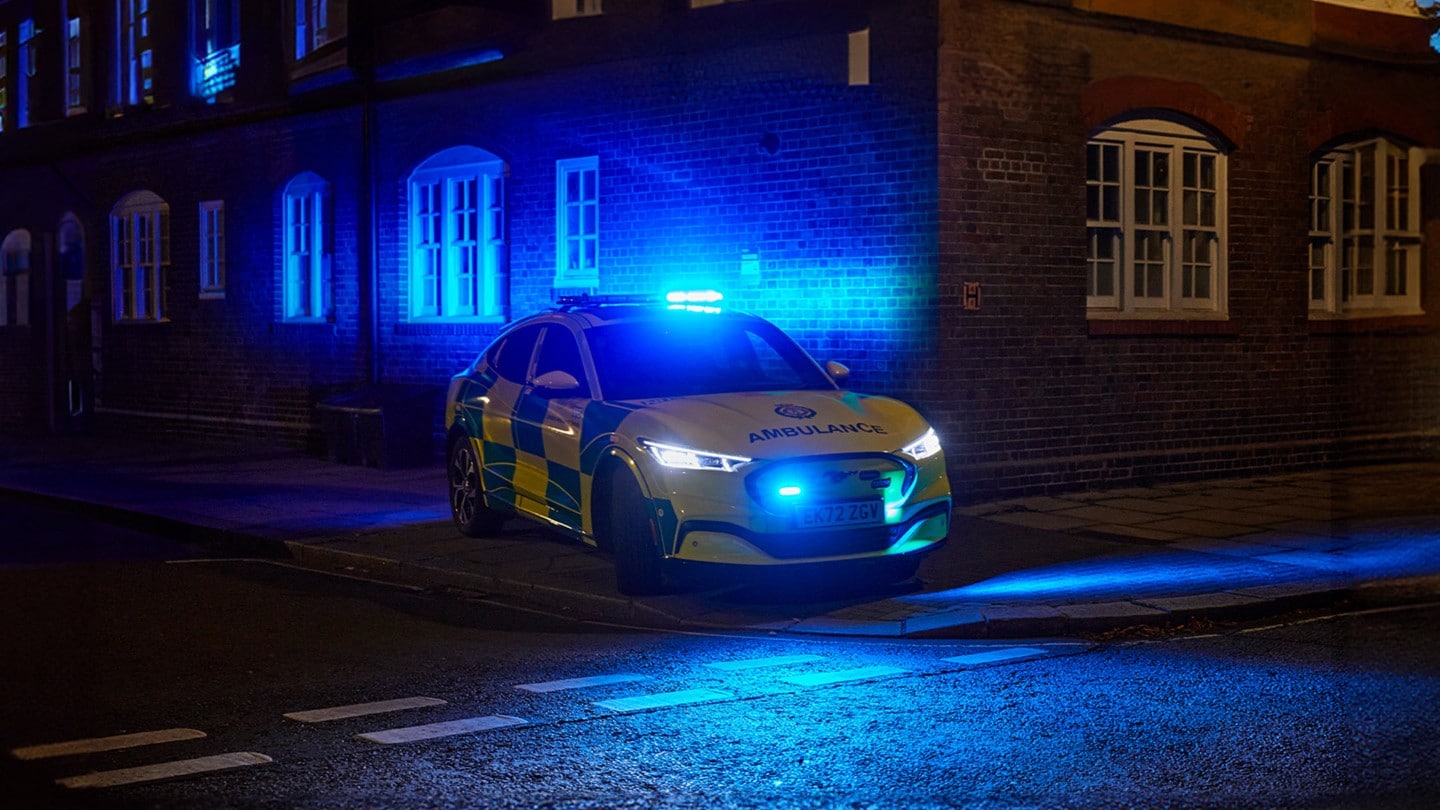 Ford Mustang Mach-E at night