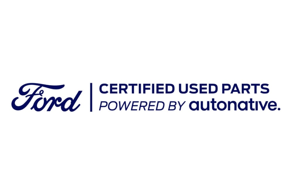 Ford logo with text 'Certified Used Parts powered by autonative’.