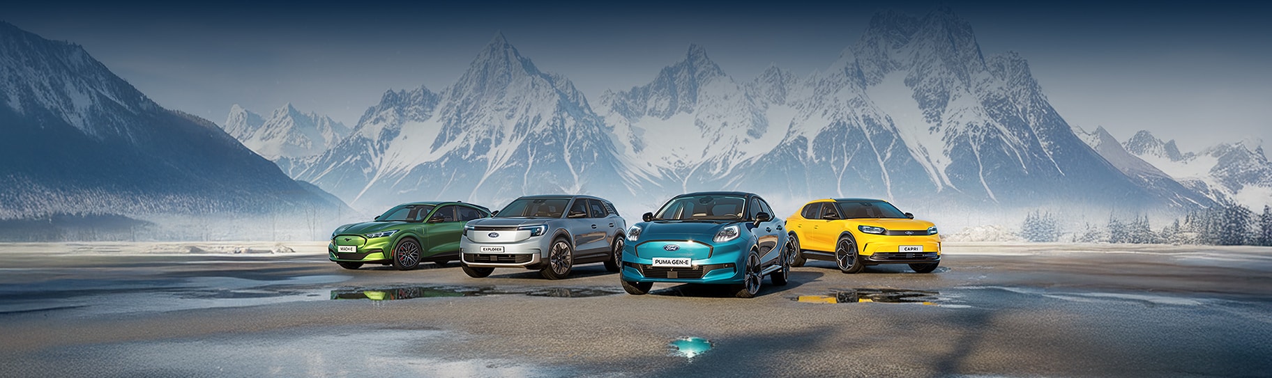 Ford Puma, Explorer, Capri and Mustang Mach-E