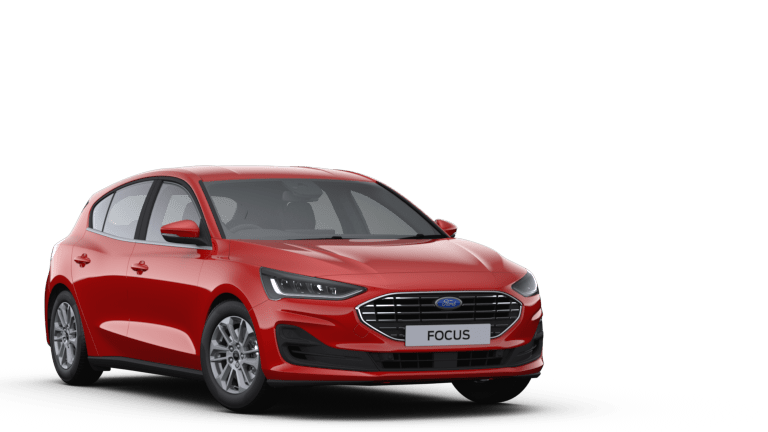 Race Red Ford Focus Titanium exterior front angle